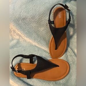 a.n.a. Dark Navy Blue Thong Sandals Size 10